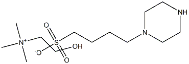 2-Hydroxy-N,N,N-trimethylethaneammonium 4-(piperazin-1-yl)butane-1-sulfonate Struktur