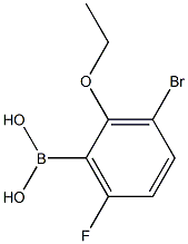 2-Ethoxy-3-bromo-6-fluorophenylboronic acid Struktur