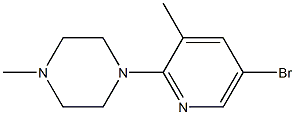 1-(5-Bromo-3-methyl-2-pyridinyl)-4-methylpiperazine Struktur