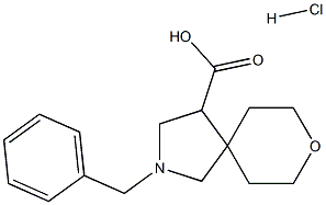 2-Benzyl-8-oxa-2-aza-spiro[4,5]decane-4-carboxylic acid /HCl Struktur