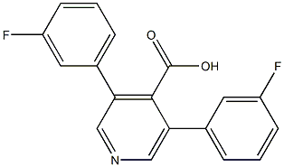 3,5-Bis(3-fluorophenyl)isonicotinic acid Struktur