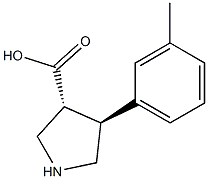 (3R,4S)-4-M-tolylpyrrolidine-3-carboxylic acid Struktur