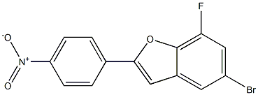 5-bromo-7-fluoro-2-(4-nitrophenyl)benzofuran Struktur