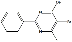 5-bromo-6-methyl-2-phenyl-pyrimidin-4-ol Struktur