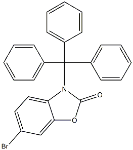 6-Bromo-3-trityl-3H-benzooxazol-2-one Struktur