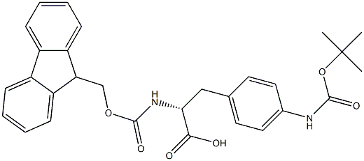 Fmoc-(4-T-BUTOXYCARBONYLAMINO)-D-PHENYLALANINE Struktur