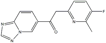 1-([1,2,4]triazolo[1,5-a]pyridin-6-yl)-2-(5-fluoro-6-methylpyridin-2-yl)ethanone Struktur