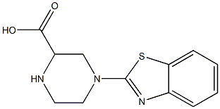 4-Benzothiazol-2-yl-piperazine-2-carboxylic acid Struktur