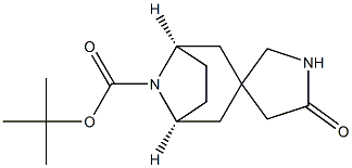 (1R,5S)-tert-butyl 5'-oxo-8-azaspiro[bicyclo[3.2.1]octane-3,3'-pyrrolidine]-8-carboxylate Struktur