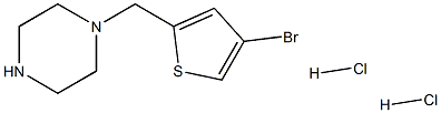 1-[(4-bromo-2-thienyl)methyl]piperazine 2HCl Struktur