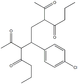 5,8-diacetyl-6-(4-chlorophenyl)dodecane-4,9-dione Struktur