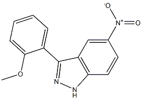 3-(2-methoxyphenyl)-5-nitro-1H-indazole Struktur