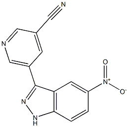 5-(5-nitro-1H-indazol-3-yl)pyridine-3-carbonitrile Struktur