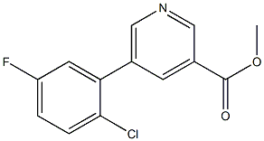 methyl 5-(2-chloro-5-fluorophenyl)pyridine-3-carboxylate Struktur