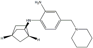 N1-((1R,2R,4S)-bicyclo[2.2.1]heptan-2-yl)-4-(piperidin-1-ylmethyl)benzene-1,2-diamine Struktur