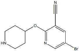 5-bromo-2-(piperidin-4-yloxy)pyridine-3-carbonitrile Struktur