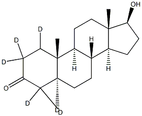 5a-Androstan-17b-ol-3-one-1,2,2,4,4,5-d6 Struktur