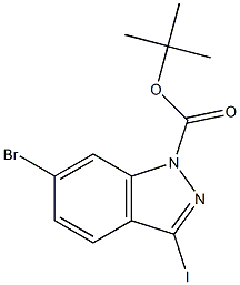 N-Boc-3-iodo-6broMoindazole Struktur