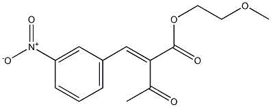 Methoxyethyl--2-(3-nitrobenzylidene)acetoacetate Struktur