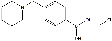 [4-(Piperidin-1-ylmethyl)phenyl]boronic acid hydrochloride Struktur