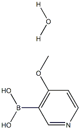 3-Borono-4-methoxypyridine monohydrate Struktur