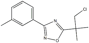 5-(1-Chloro-2-methylprop-2-yl)-3-(3-methylphenyl)-1,2,4-oxadiazole Struktur