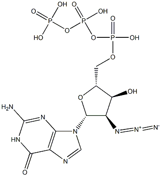 2'-Azido-2'-deoxyguanosine-5'-triphosphate Struktur