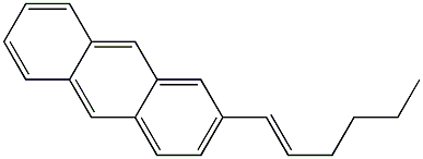 2-(1-hexenyl)anthracene Struktur