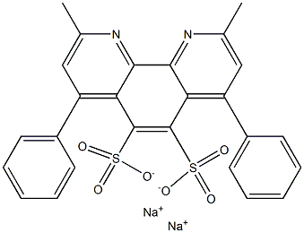 Disodium 2,9-dimethyl-4,7-diphenyl-1,10-phenanthrolinedisulfonate Struktur