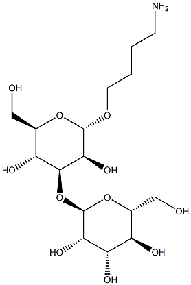 4-Aminobutyl 3-O-(a-D-mannopyranosyl)-a-D-mannopyranoside Struktur