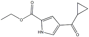 ethyl 4-(cyclopropanecarbonyl)-1H-pyrrole-2-carboxylate Struktur