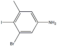 3-Bromo-4-iodo-5-methyl-phenylamine Struktur