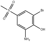 2-amino-6-bromo-4-(methylsulfonyl)phenol Struktur