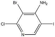 3-Bromo-2-chloro-5-iodo-pyridin-4-ylamine Struktur