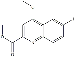 6-Iodo-4-methoxy-quinoline-2-carboxylic acid methyl ester Struktur