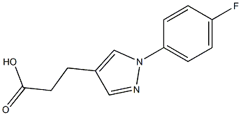 3-(1-(4-Fluorophenyl)-1H-pyrazol-4-yl)propanoic acid Struktur