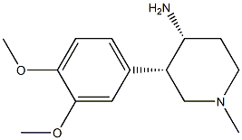 cis-(-)-4-Amino-3-(3,4-dimethoxyphenyl)-1-methylpiperidine Struktur