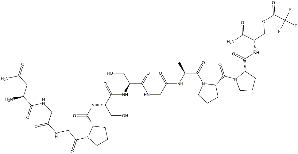 Asparaginyl-Glycyl-Glycyl-Prolyl-Seryl-Seryl-Glycyl-Alanyl-Prolyl-Prolyl-Serinamide Trifluoroacetate Struktur