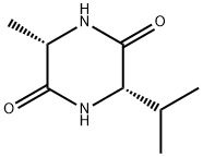 (S,S)-3-Isopropyl-6-methylpiperazine-2,5-dione Struktur