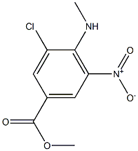 3-Chloro-4-methylamino-5-nitro-benzoic acid methyl ester Struktur