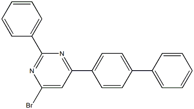 4-(biphenyl-4-yl)-6-bromo-2-phenylpyrimidine Struktur