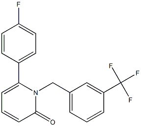 6-(4-FLUOROPHENYL)-1-[3-(TRIFLUOROMETHYL)BENZYL]PYRIDIN-2(1H)-ONE Struktur