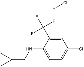 (4-CHLORO-2-TRIFLUOROMETHYL-PHENYL)-CYCLOPROPYLMETHYL-AMINE HYDROCHLORIDE Struktur