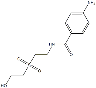 4-AMINO-N-[2-(2-HYDROXYETHYL)SULFONYL]ETHYL BENZAMIDE Struktur