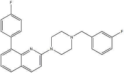 2-[4-(3-FLUOROBENZYL)PIPERAZIN-1-YL]-8-(4-FLUOROPHENYL)QUINOLINE Struktur