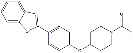 1-ACETYL-4-[4-(1-BENZOFURAN-2-YL)PHENOXY]PIPERIDINE Struktur