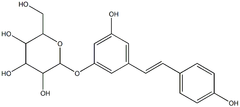 2-(3-HYDROXY-5-[(E)-2-(4-HYDROXY-PHENYL)-VINYL]-PHENOXY)-6-HYDROXYMETHYL-TETRAHYDRO-PYRAN-3,4,5-TRIOL Struktur