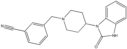 3-([4-(2-OXO-2,3-DIHYDRO-1H-BENZIMIDAZOL-1-YL)PIPERIDIN-1-YL]METHYL)BENZONITRILE Struktur