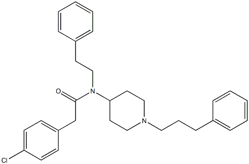 2-(4-CHLOROPHENYL)-N-(2-PHENYLETHYL)-N-[1-(3-PHENYLPROPYL)PIPERIDIN-4-YL]ACETAMIDE Struktur