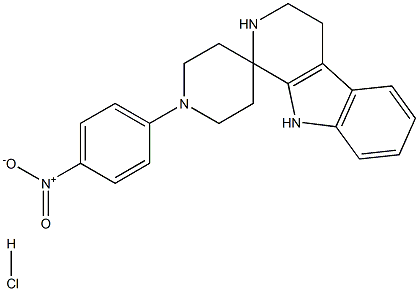 SPIRO-[N-(4-NITROPHENYL)PIPERIDINE-4',1-(1,2,3,4-TETRAHYDRO-BETA-CARBOLINE)]HYDROCHLORIDE Struktur